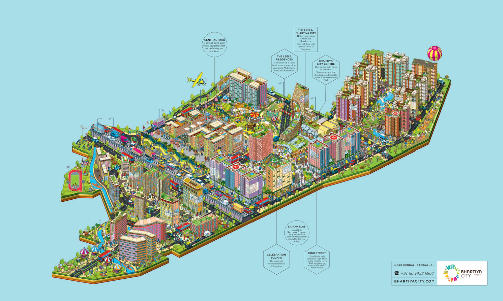 Leela Residences Bhartiya City master plan — site layout