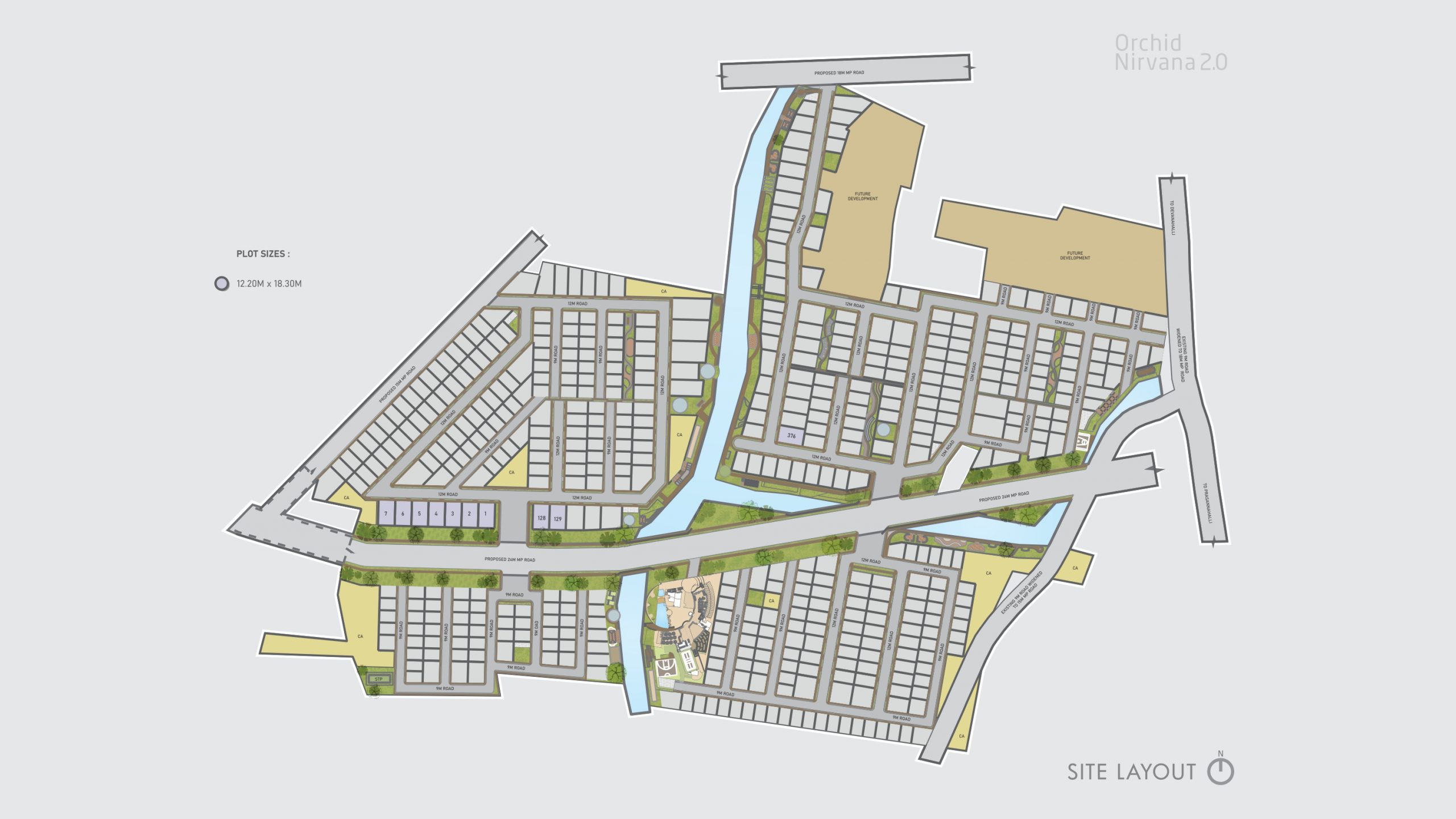 Orchid Nirvana master plan — site layout