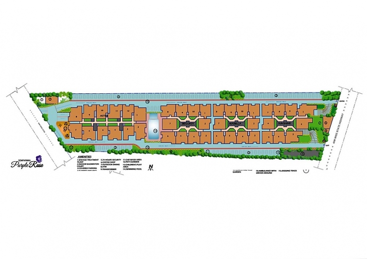 Sowparnika Purple Rose master plan — site layout