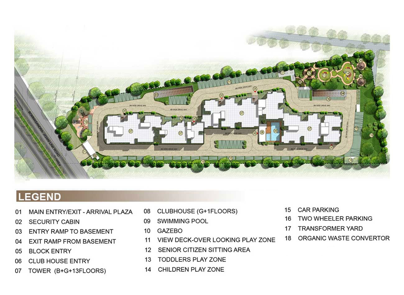 Svamitva Emerald Square Bommasandra master plan — site layout