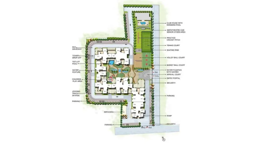 Arvind Sporcia master plan — site layout