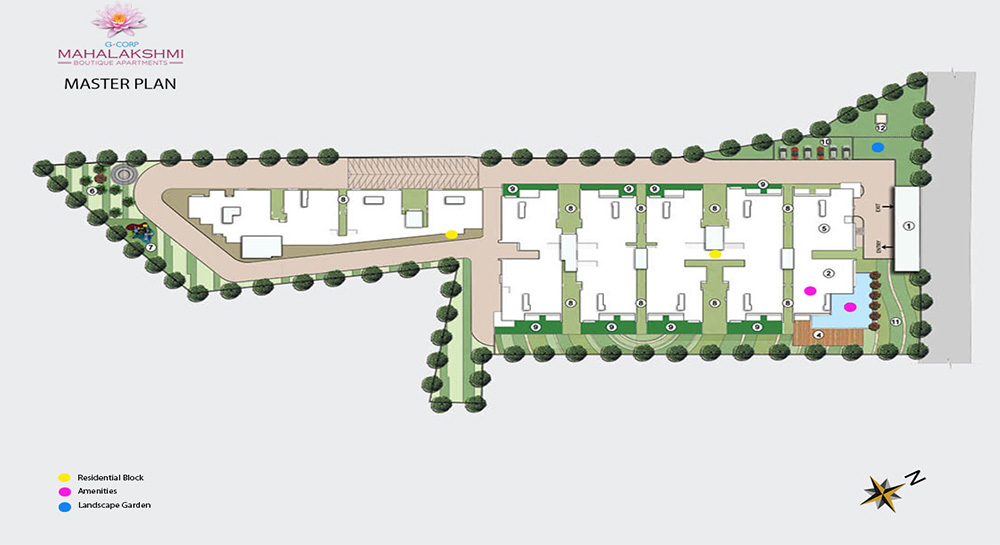 G Corp Mahalakshmi master plan — site layout