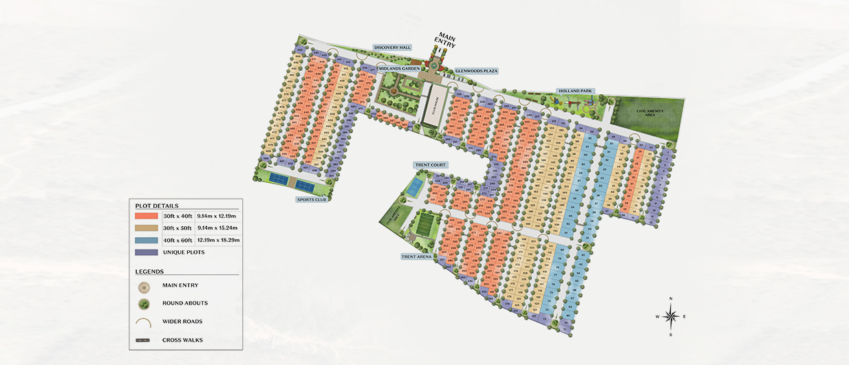 Manyata Midlands Plots Anekal master plan — site layout