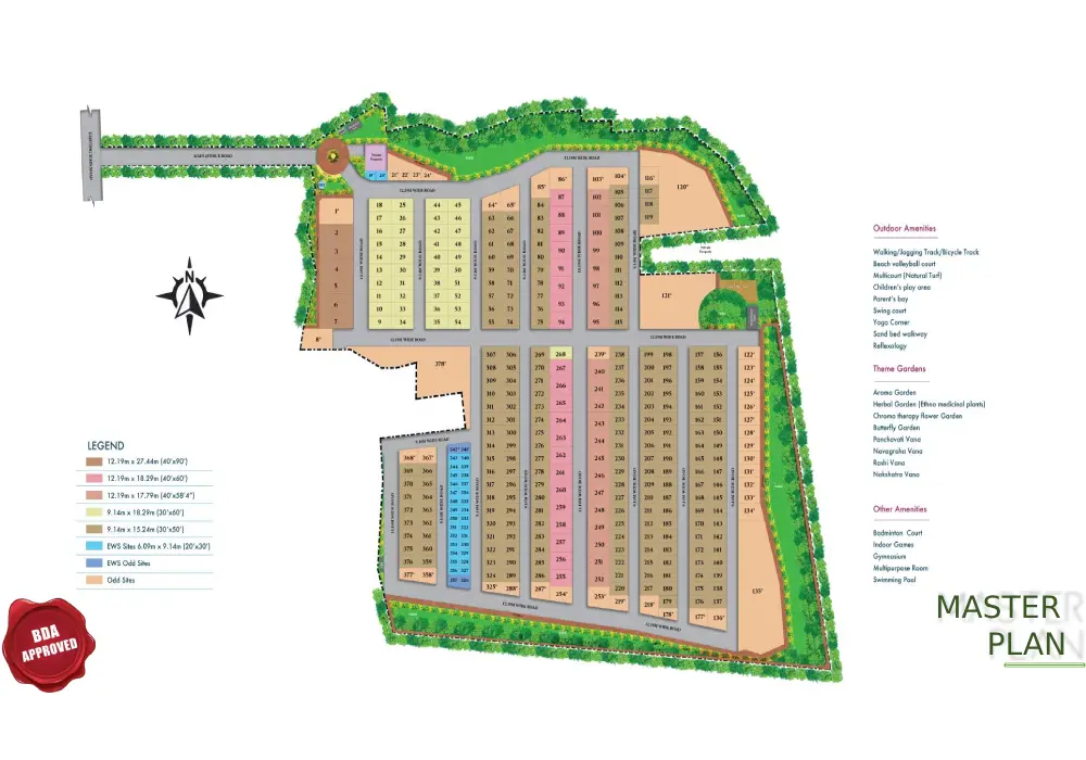 the Akshara Valley Address master plan — site layout