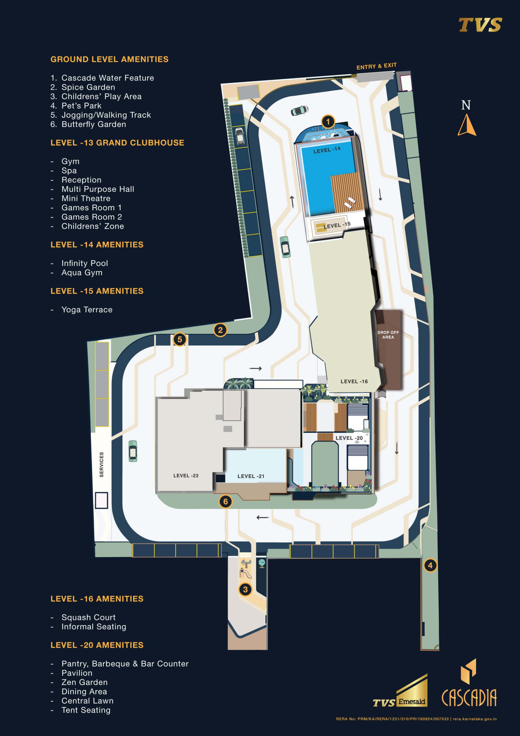 Tvs Emerald Cascadia Mission Road master plan — site layout