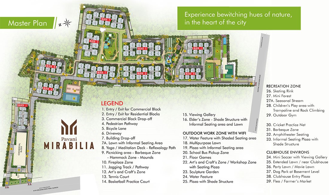 Pavani Mirabilia master plan — site layout