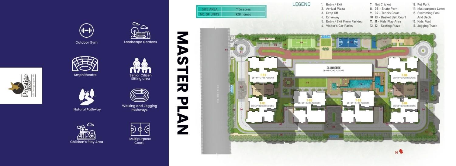 Prestige Clairemont master plan — site layout