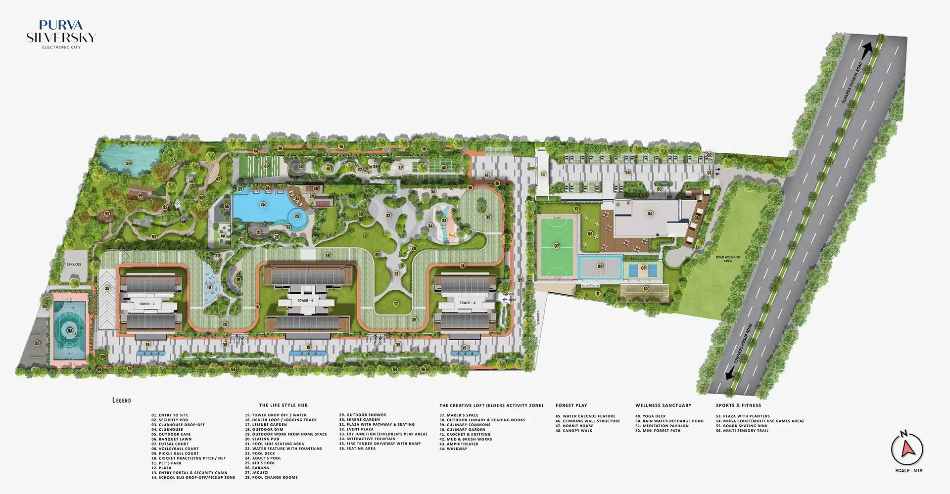 Purva Silversky master plan — site layout
