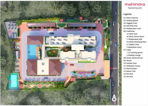 Mahindra NewHaven Hosur Road master plan — site layout