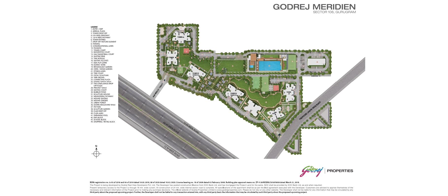 Godrej Meridien master plan — site layout