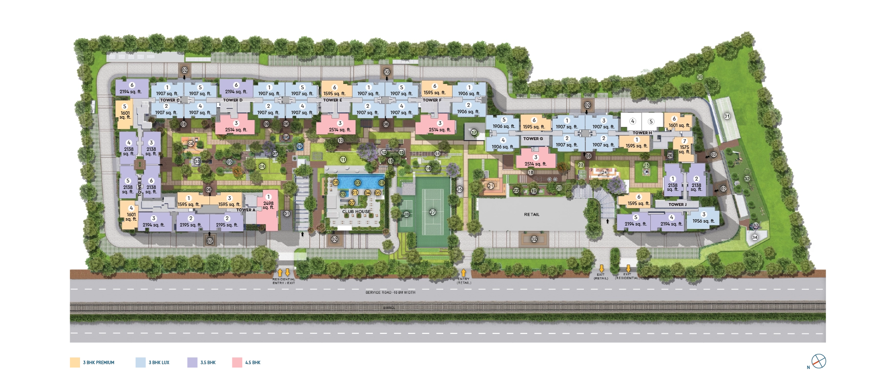 Godrej Aveline Yelahanka master plan — site layout