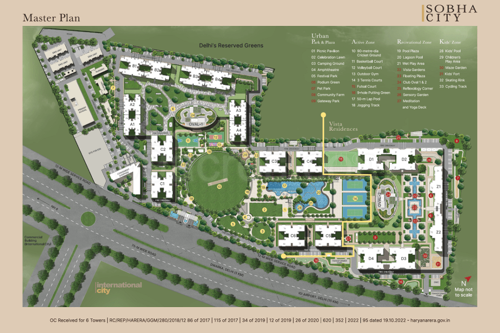 Sobha Sacred Grove Plots master plan — site layout