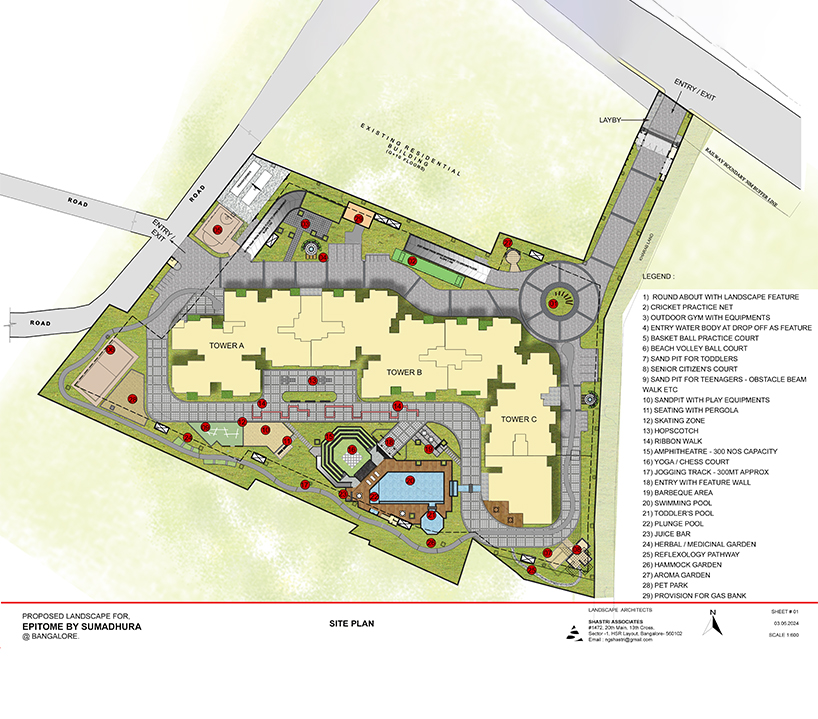 Sumadhura Epitome master plan — site layout