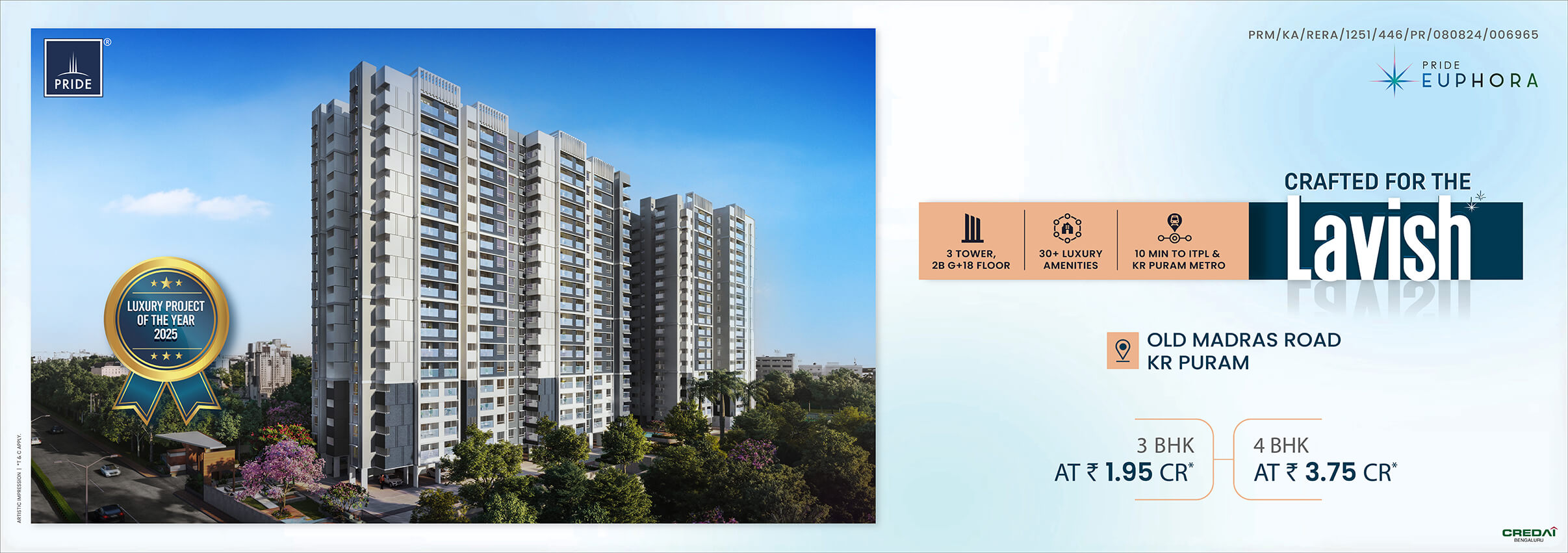 Pride KR Puram (Pride Euphora) Review 2026 — Price, RERA & Score | Brickplot project elevation