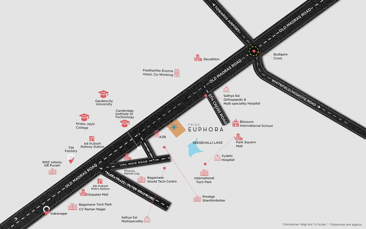 Pride KR Puram master plan — site layout