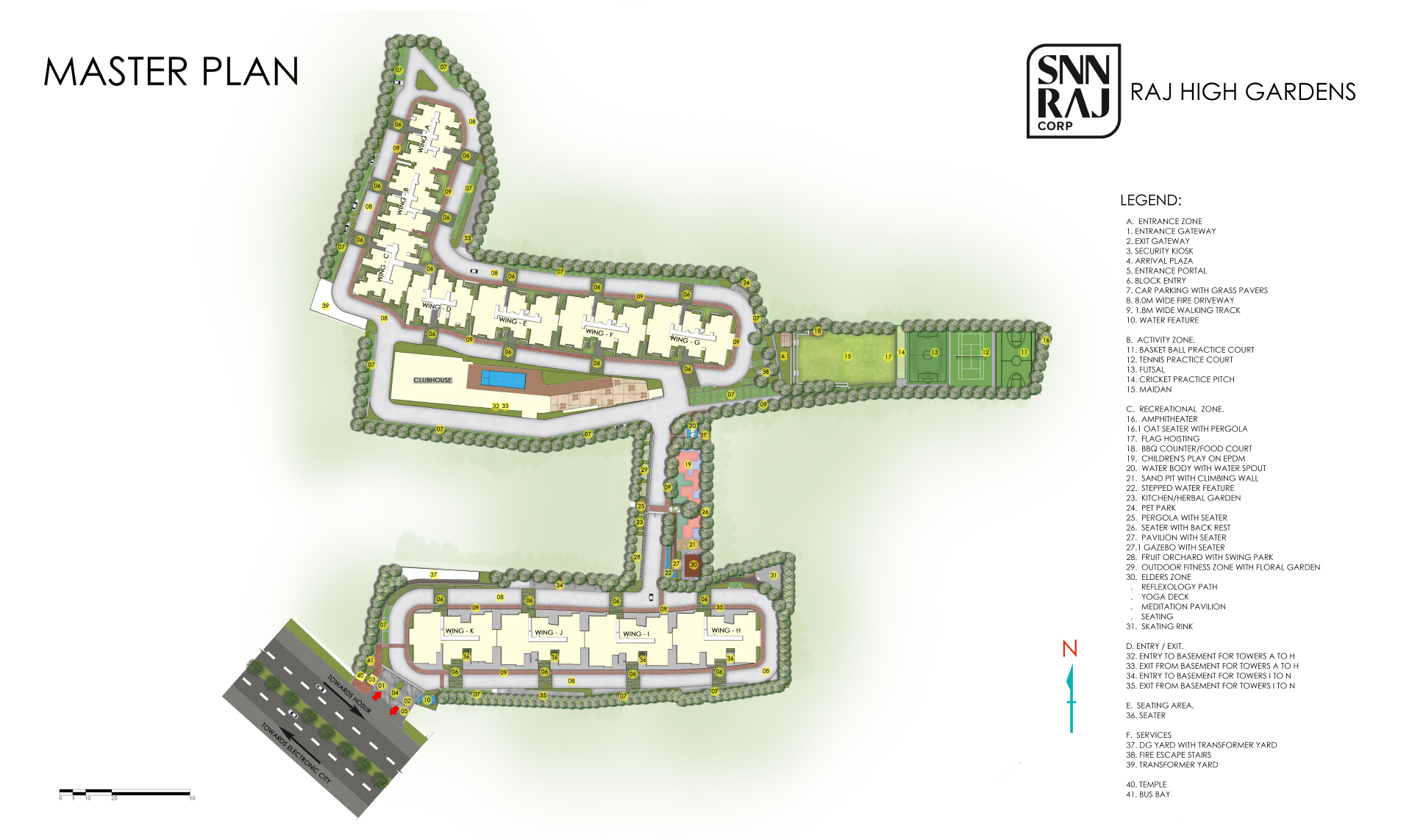 SNN Raj High Gardens master plan — site layout