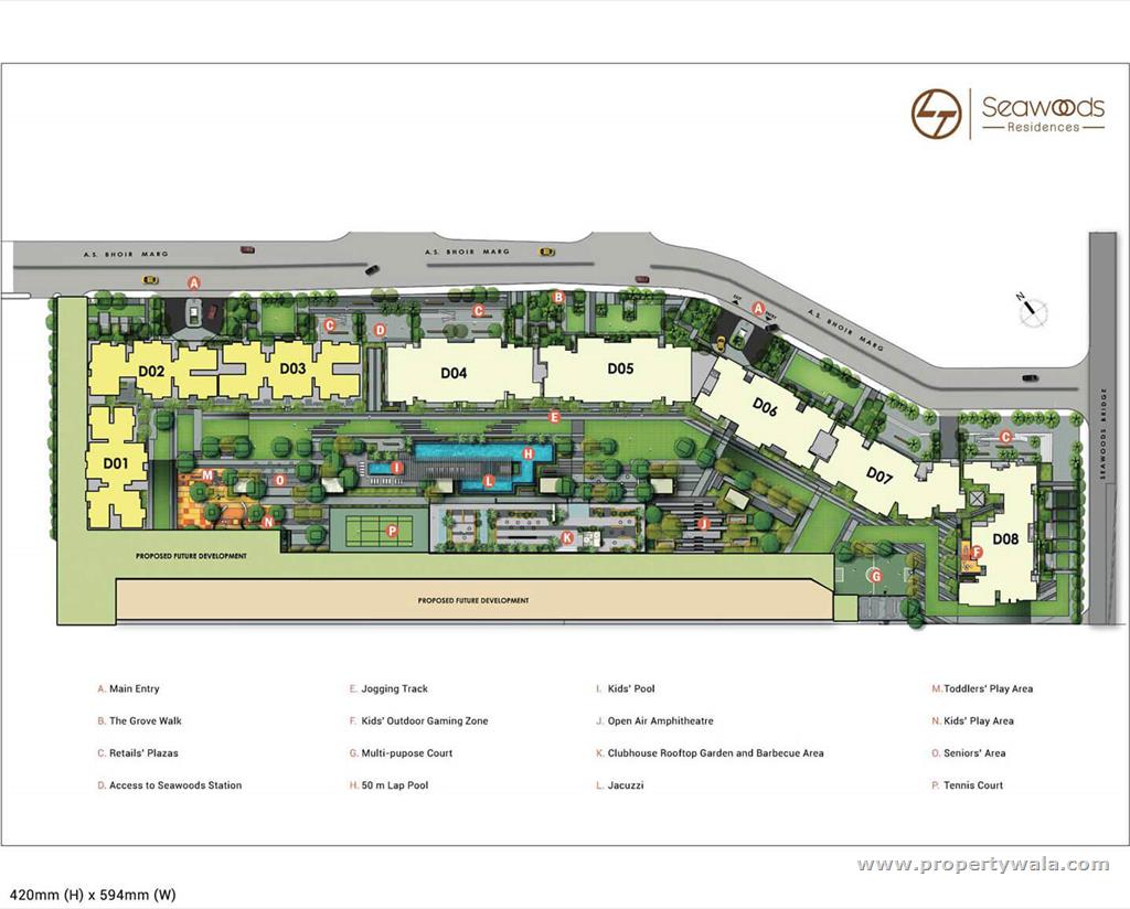 L&T Seawoods Residences Phase 3 master plan — site layout