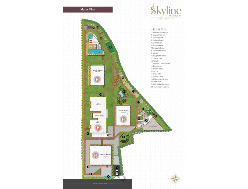 Candeur Skyline master plan — site layout