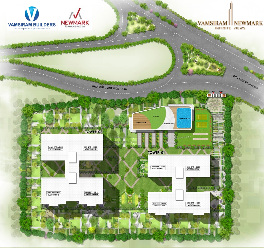 Vamsiram Newmark master plan — site layout