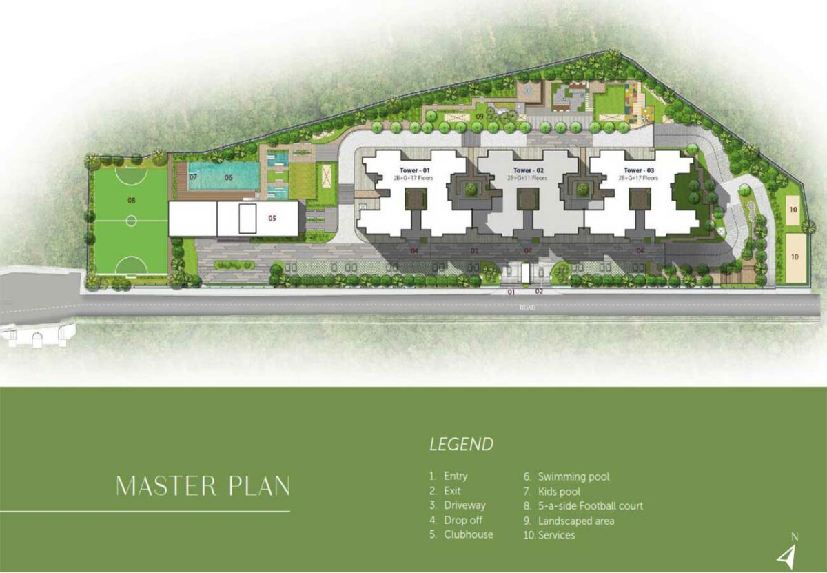 Prestige Elm Park master plan — site layout