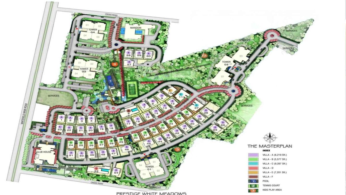 Prestige White Meadows master plan — site layout