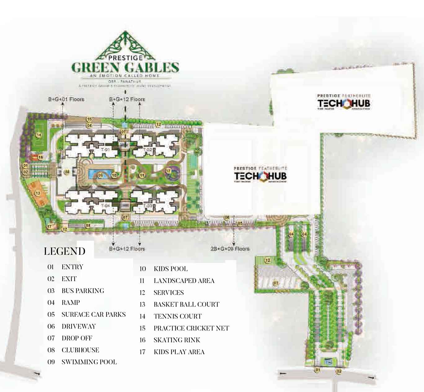 Prestige Green Gables master plan — site layout