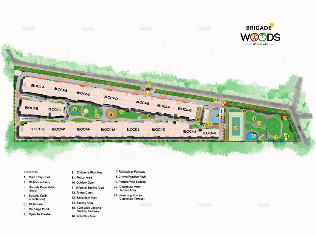 Brigade Woods master plan — site layout