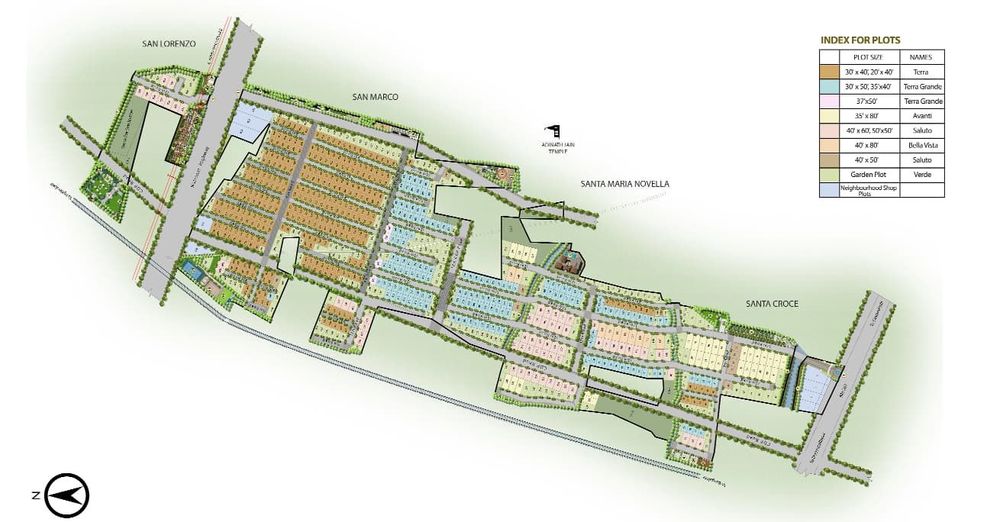 Purva Tivoli Hills master plan — site layout