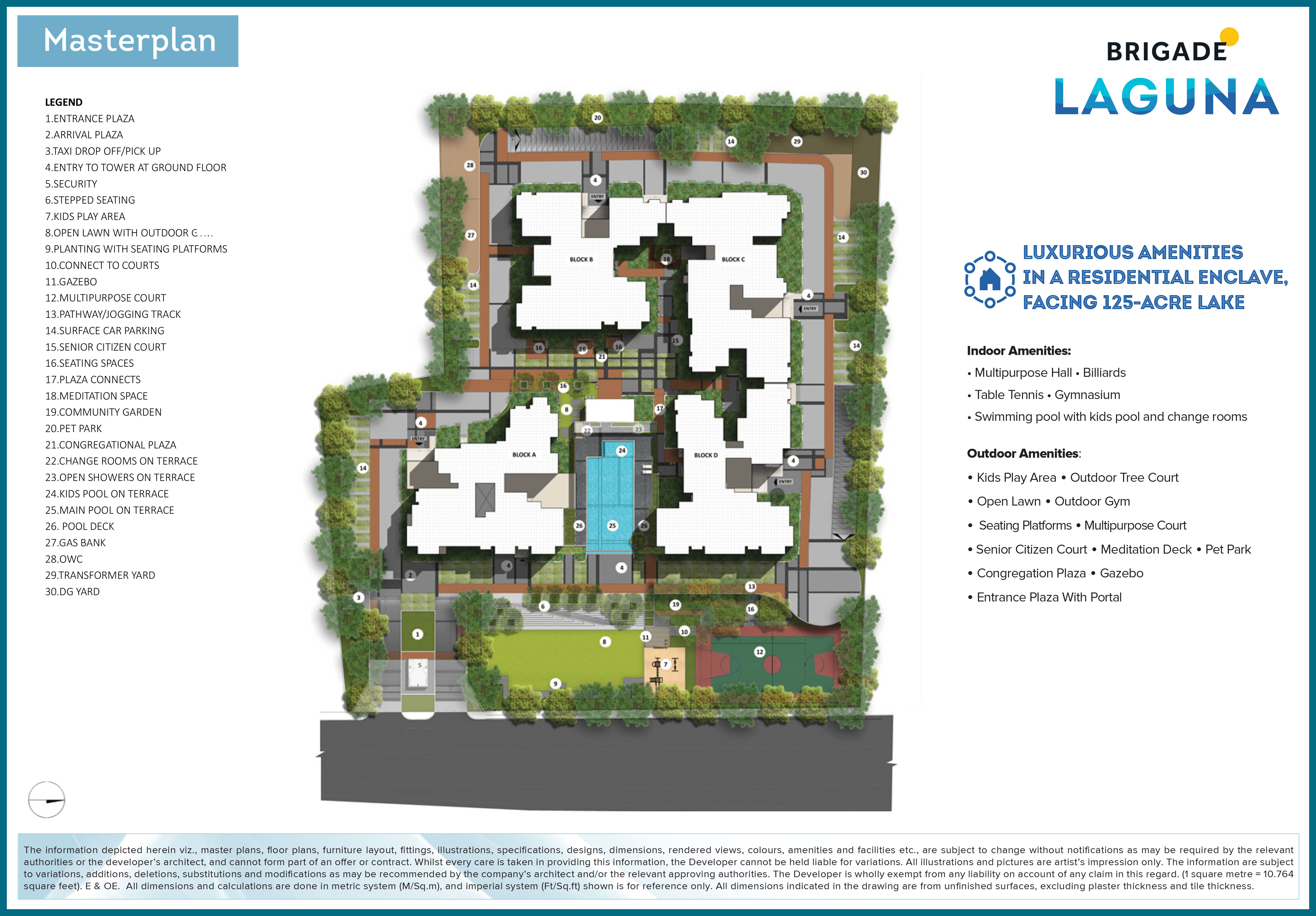 Brigade Laguna Rachenahalli master plan — site layout