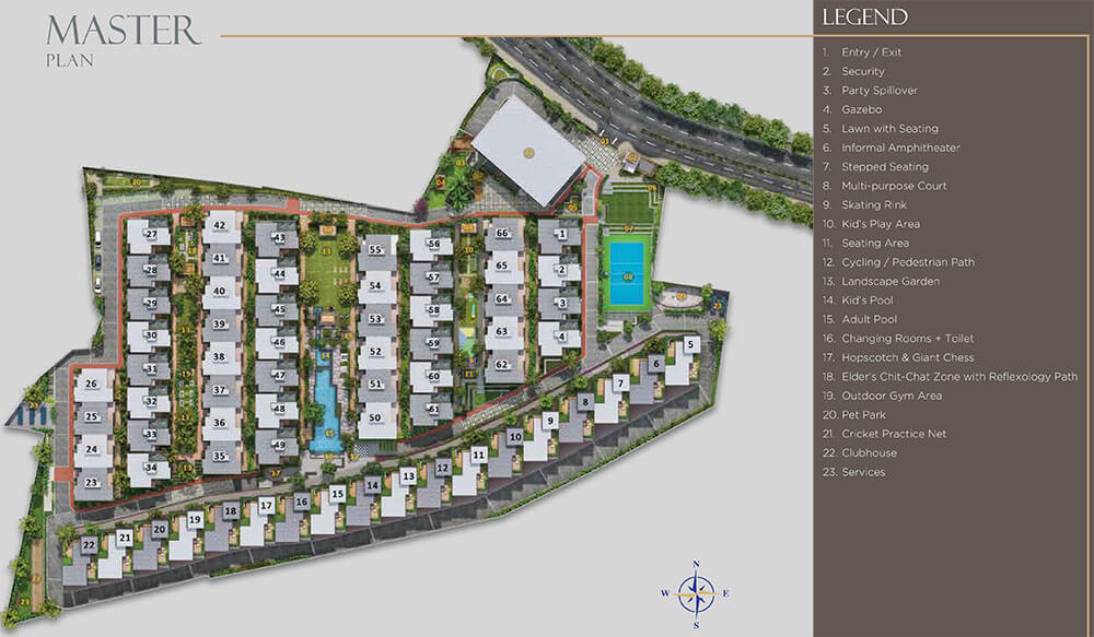 Sattva Springs master plan — site layout