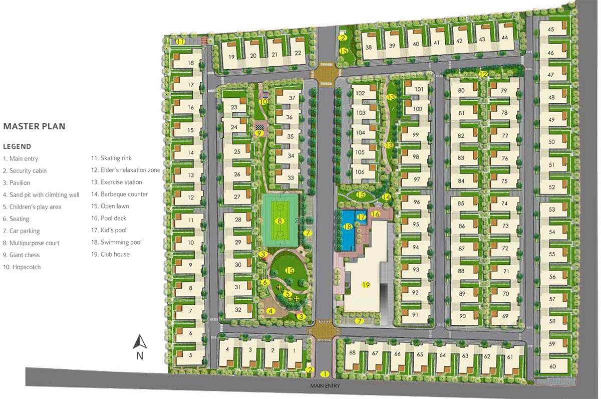Adarsh Tranqville master plan — site layout