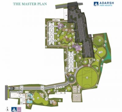 Adarsh Wisteria master plan — site layout