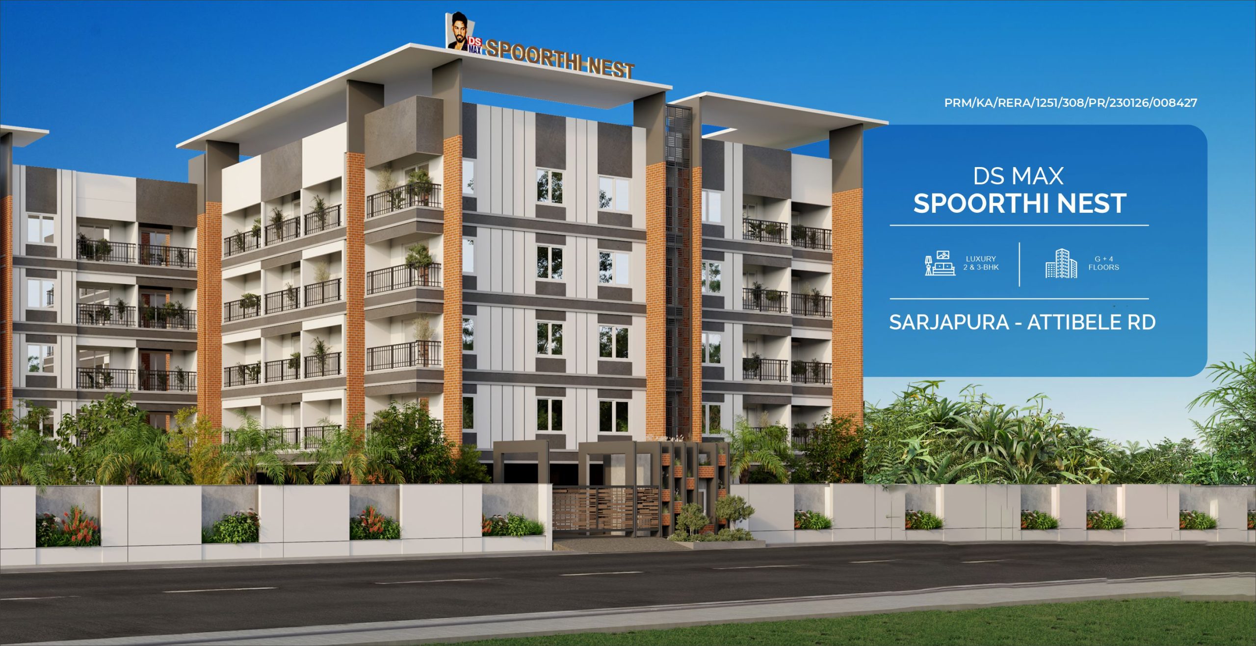 DS Max Spoorthi Nest Review | Sarjapur-Attibele Road Bangalore | Brickplot project elevation