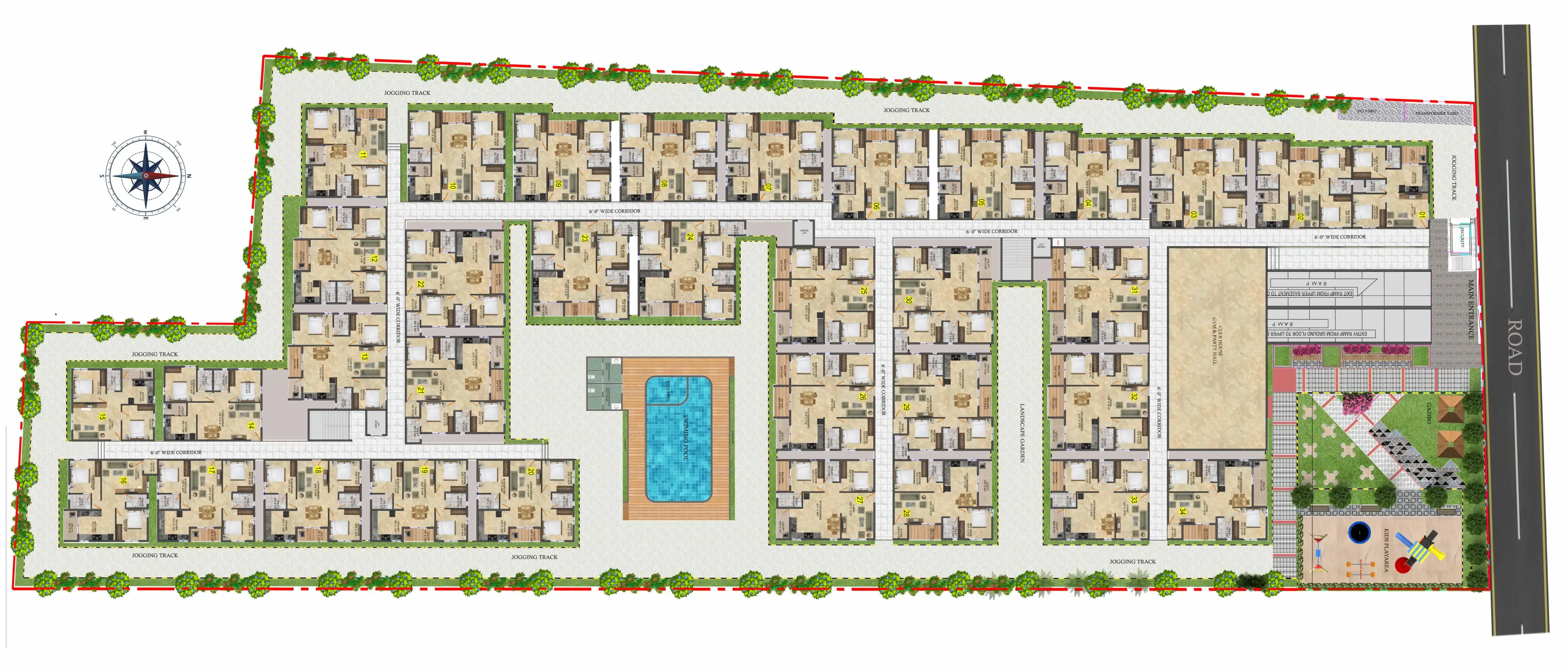 DS Max Spoorthi Nest master plan — site layout