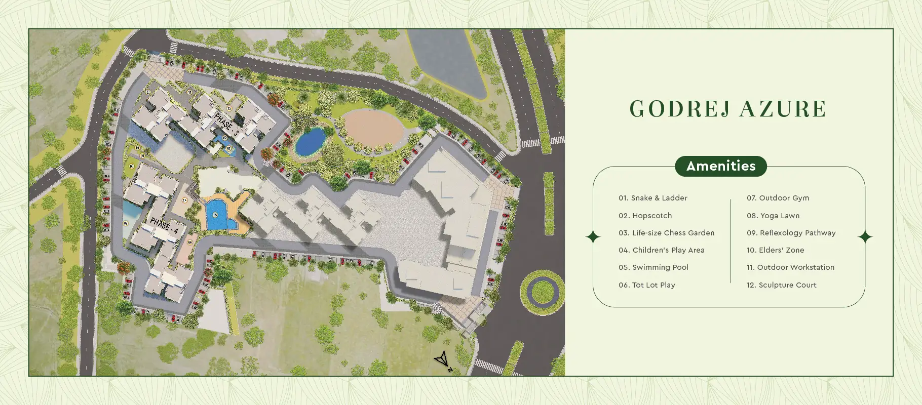 Godrej Azure master plan — site layout