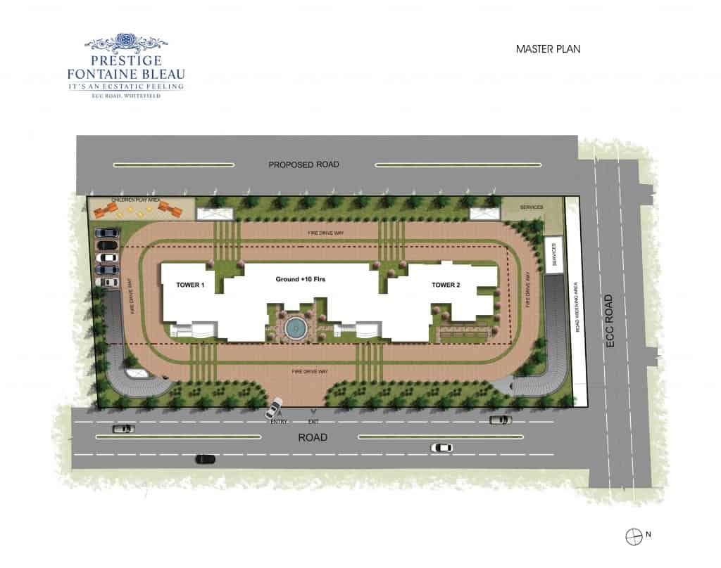 Prestige Fontaine Bleau master plan — site layout