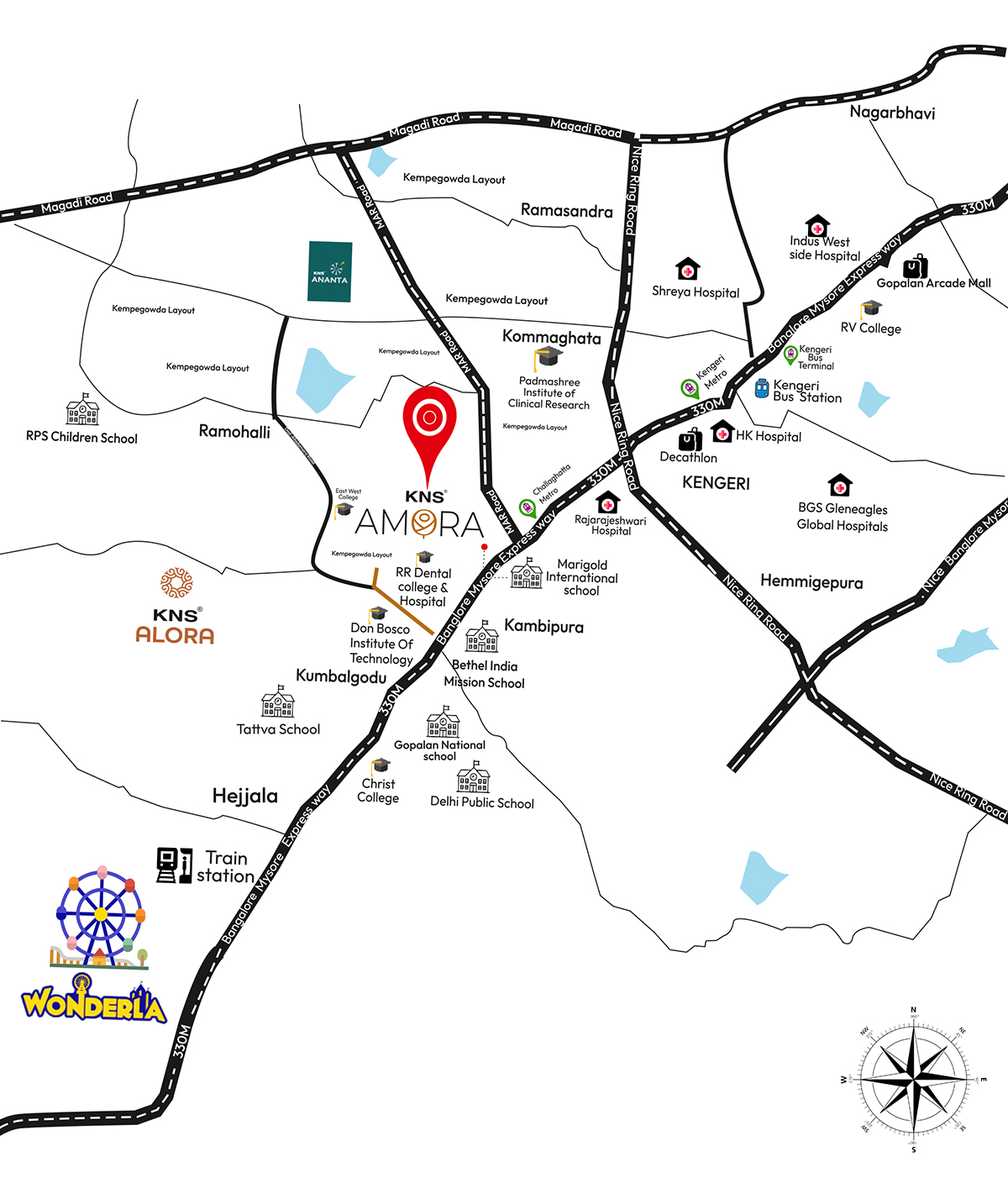KNS Amora Plots in Mysore project elevation